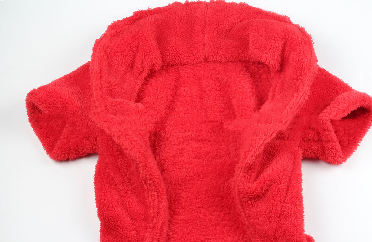 KFX-1570493 Personalized Pet Bathrobe Cloak in Red, Purple, Orange, Navy Blue - Casual Cloth Wear for Dogs