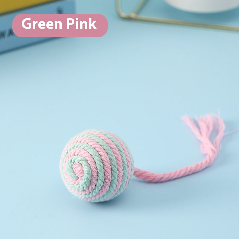 KFX-1570749 Sisal Ball Cat Toy in Vibrant Colors for Engaging Playtime Activities
