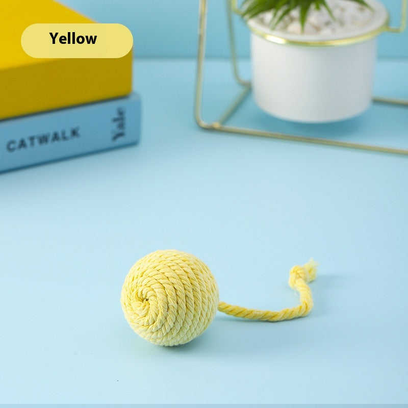 KFX-1570749 Sisal Ball Cat Toy in Vibrant Colors for Engaging Playtime Activities