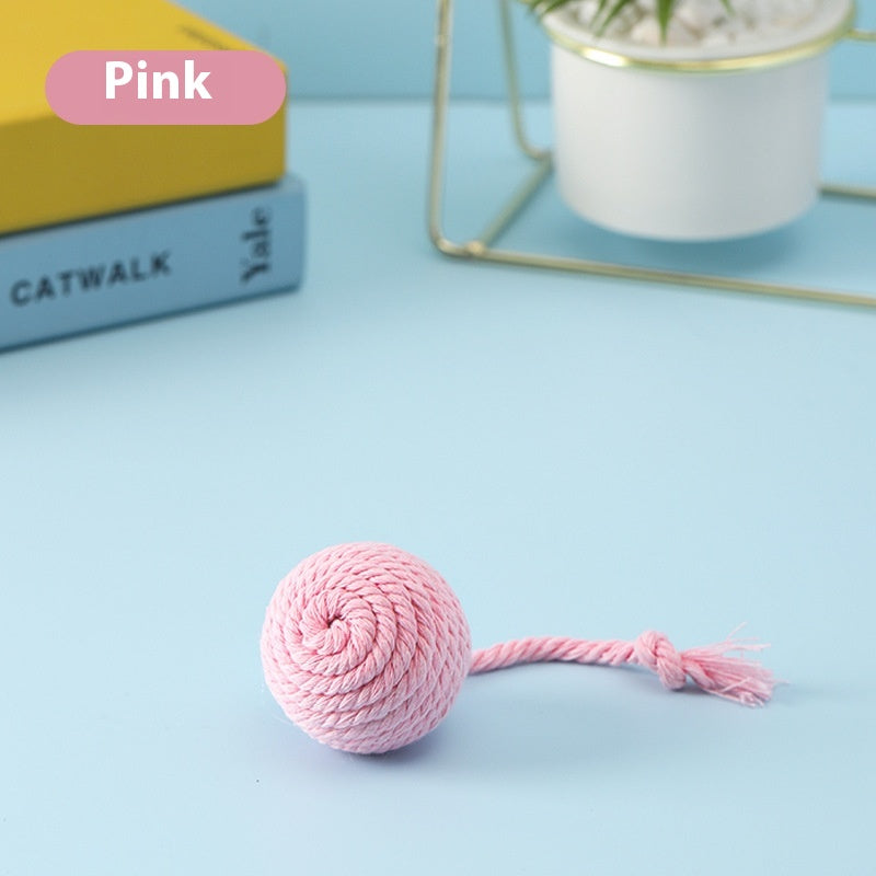 KFX-1570749 Sisal Ball Cat Toy in Vibrant Colors for Engaging Playtime Activities