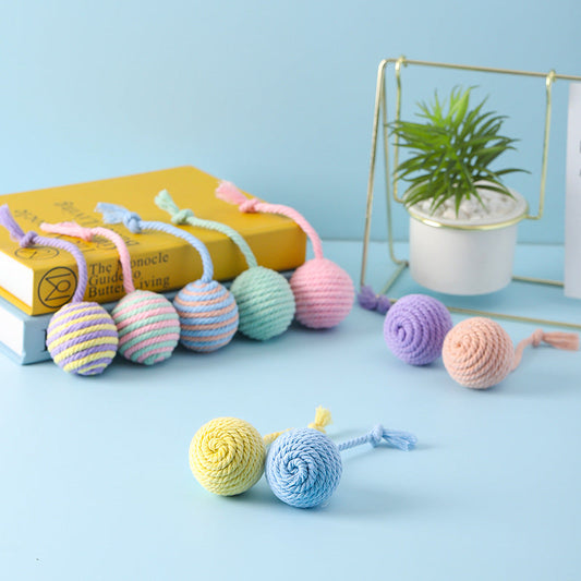 KFX-1570749 Sisal Ball Cat Toy in Vibrant Colors for Engaging Playtime Activities