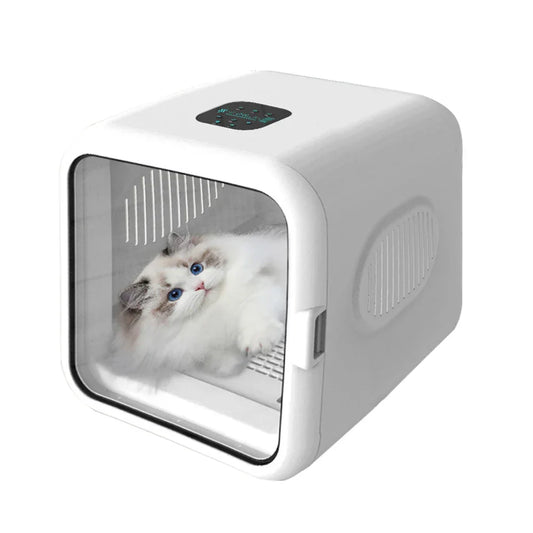 KFX-157139 Automatic Pet Hair Drying Box for Cats and Small Dogs – Portable Grooming Device with Battery Power