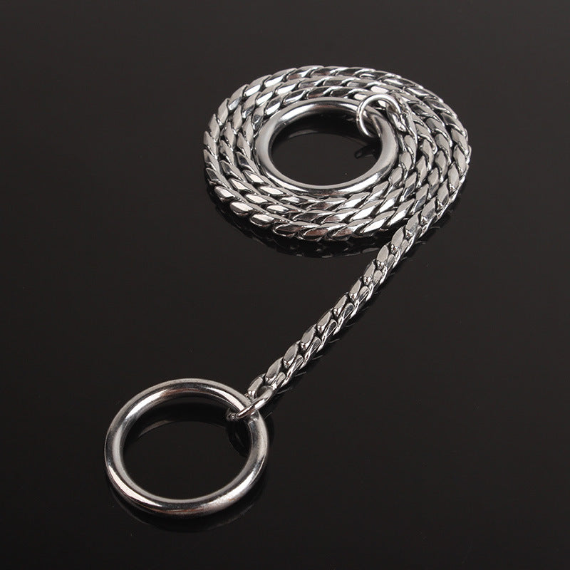 KFX-1571901 Silver Metal Dog Collar - Durable and Stylish Design for Your Pet