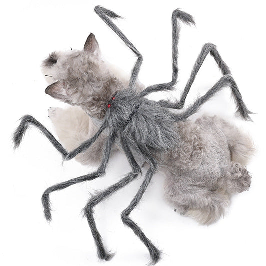 KFX-1572285 Spider-Inspired Pet Costume for Halloween - Gray, Brown, Black, and Purple - Multiple Sizes Available