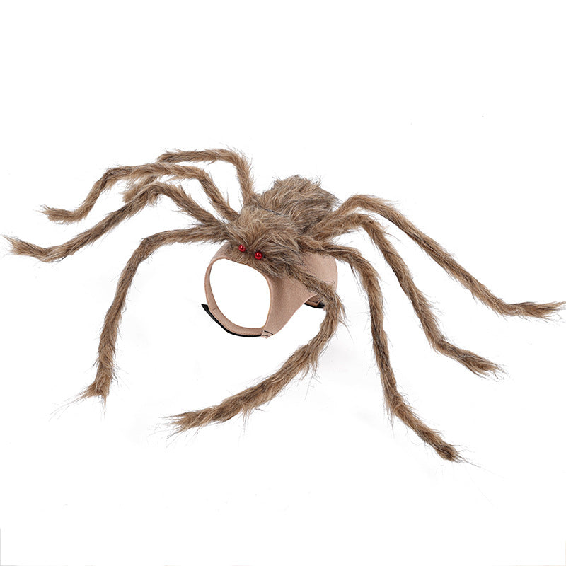 KFX-1572285 Spider-Inspired Pet Costume for Halloween - Gray, Brown, Black, and Purple - Multiple Sizes Available