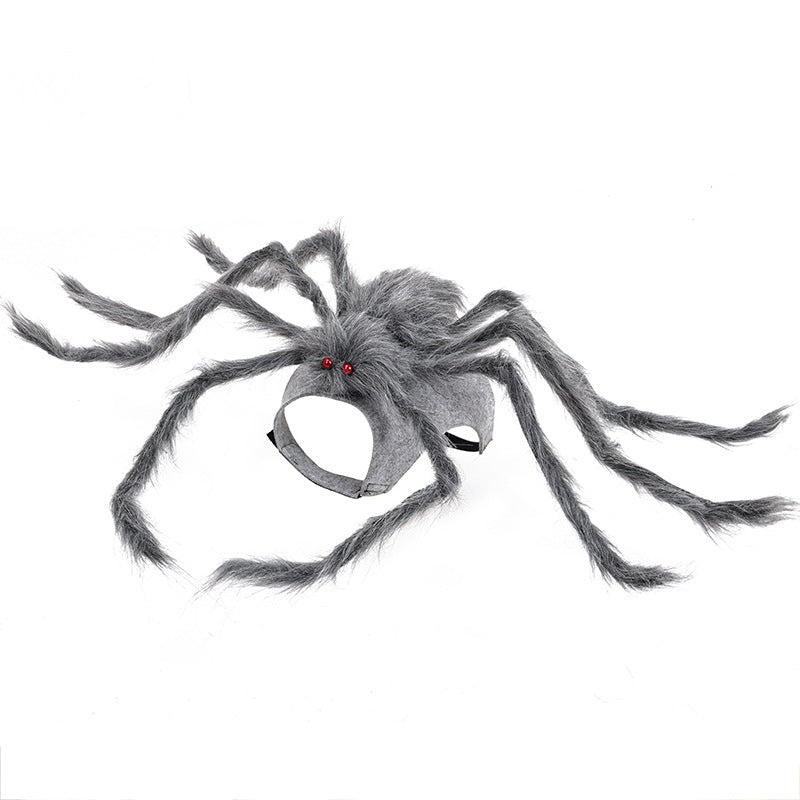 KFX-1572285 Spider-Inspired Pet Costume for Halloween - Gray, Brown, Black, and Purple - Multiple Sizes Available