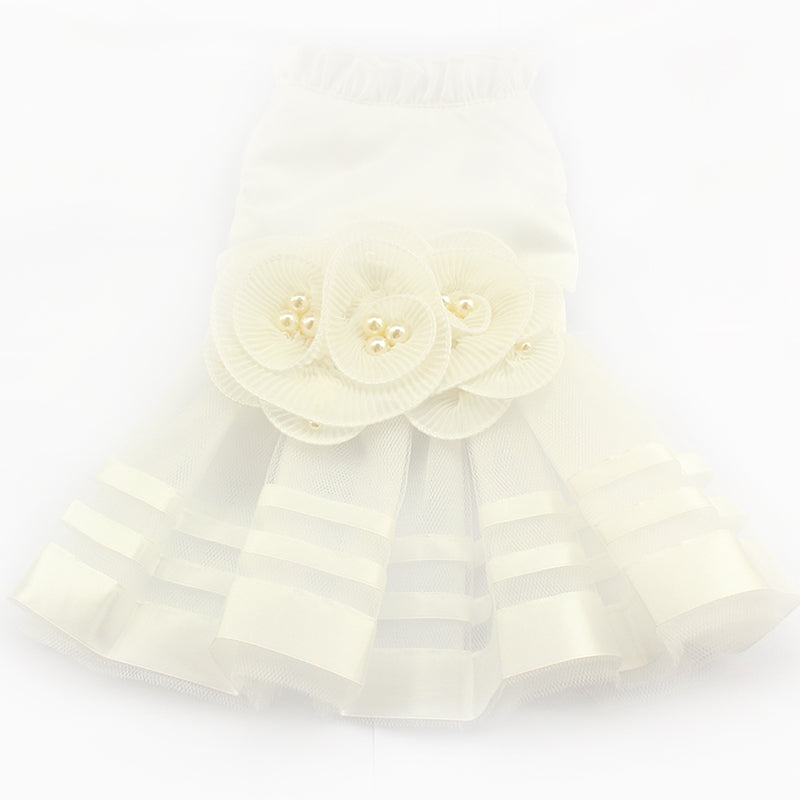 KFX-1574461 Summer Lotus Pond Princess Skirt for Dogs - One-Piece Pet Clothing in Multiple Sizes