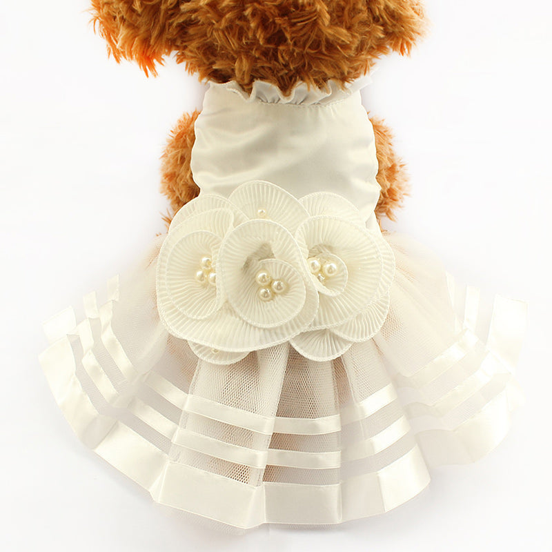 KFX-1574461 Summer Lotus Pond Princess Skirt for Dogs - One-Piece Pet Clothing in Multiple Sizes