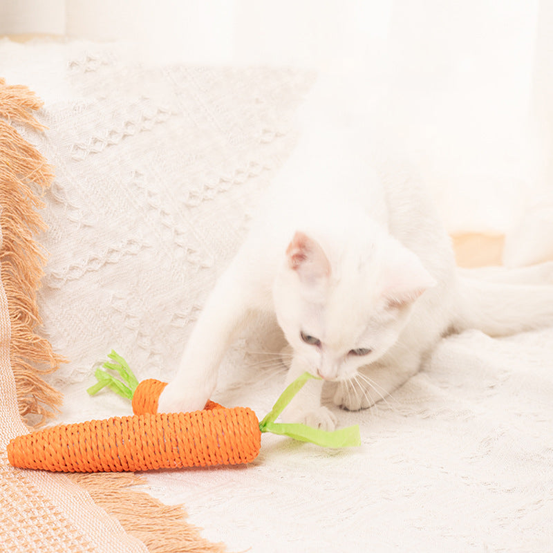 KFX-1575357 Interactive Cat Toys Set with Carrot Bites, Grinding Stick, and Ringing Stones