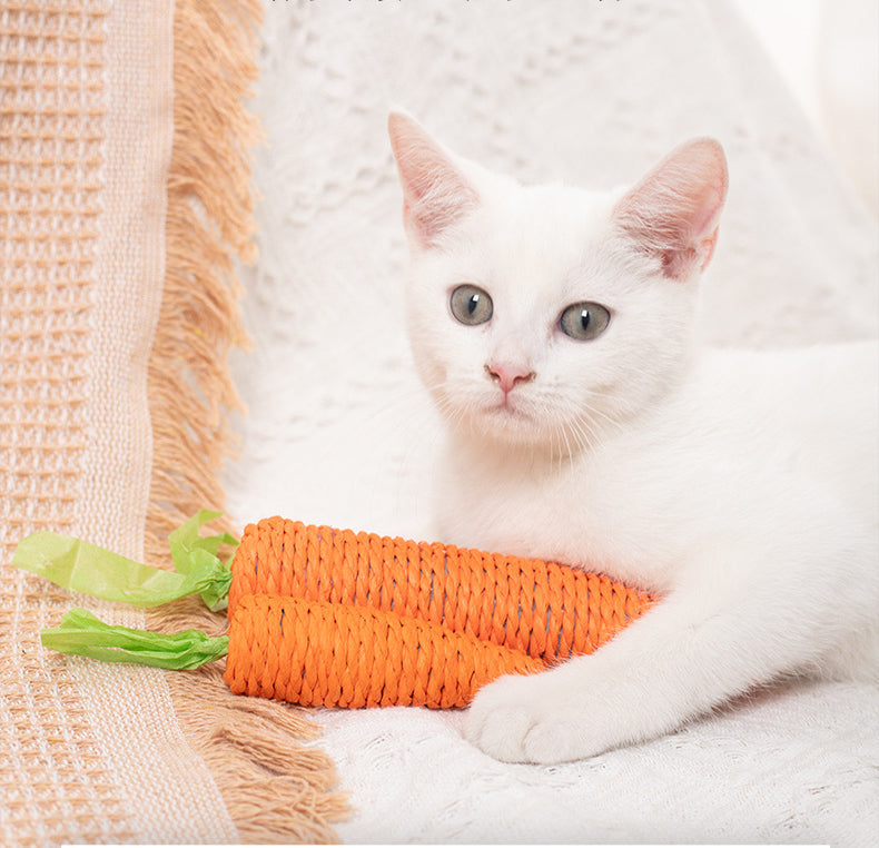 KFX-1575357 Interactive Cat Toys Set with Carrot Bites, Grinding Stick, and Ringing Stones