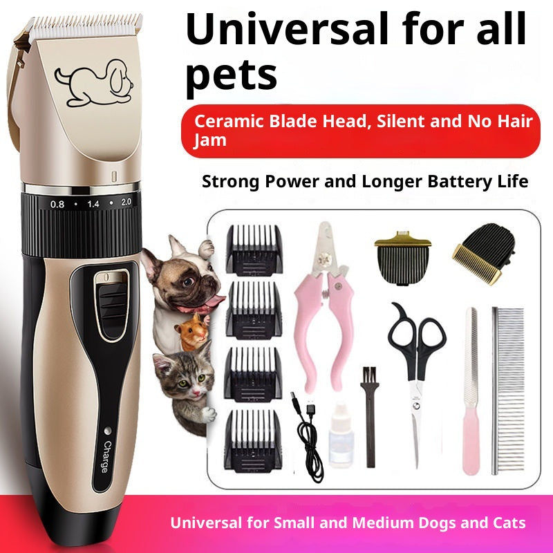 KFX-1579453 High Power Professional Pet Shaver for Dogs and Cats - Includes Spare Blades and Various Attachments