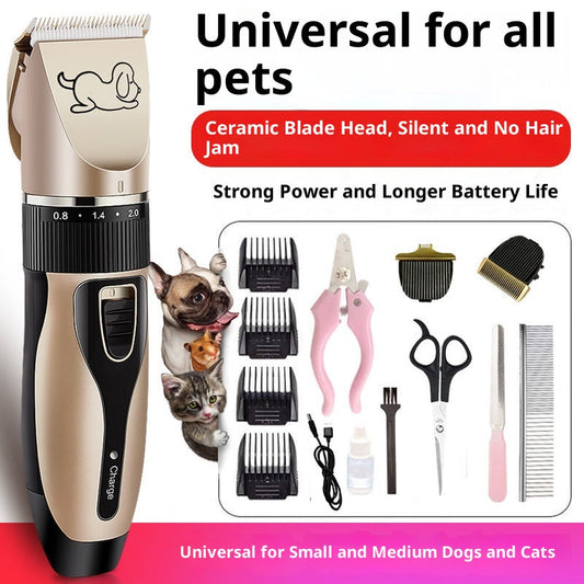 KFX-1579453 High Power Professional Pet Shaver for Dogs and Cats - Includes Spare Blades and Various Attachments