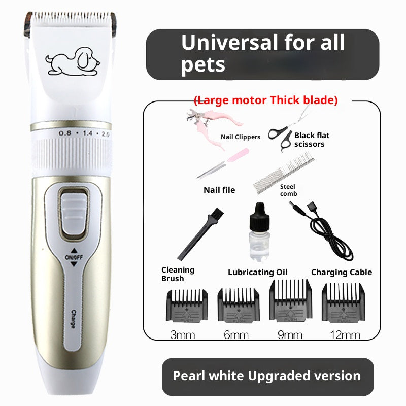 KFX-1579453 High Power Professional Pet Shaver for Dogs and Cats - Includes Spare Blades and Various Attachments