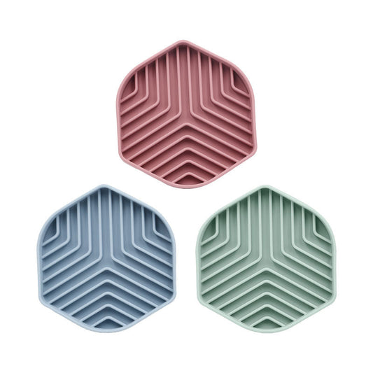 KFX-1579837 Silicone Licking Pad for Pets - Anti-Choke Slow Feeding, Grass Green, Light Blue, Pink