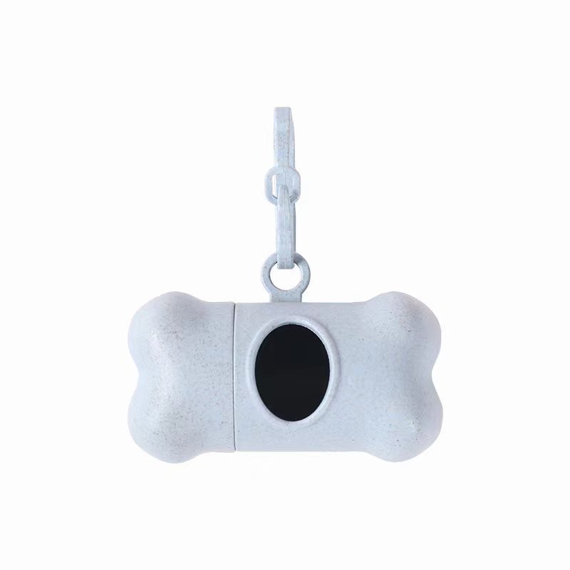 KFX-1580093 Wheat Straw Portable Pet Waste Bag Bone Dispenser in Multiple Colors