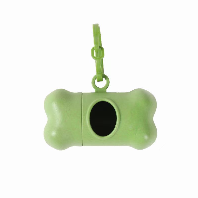 KFX-1580093 Wheat Straw Portable Pet Waste Bag Bone Dispenser in Multiple Colors