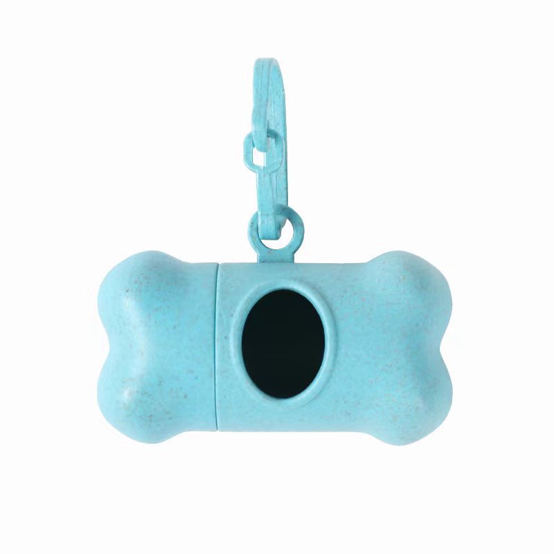 KFX-1580093 Wheat Straw Portable Pet Waste Bag Bone Dispenser in Multiple Colors