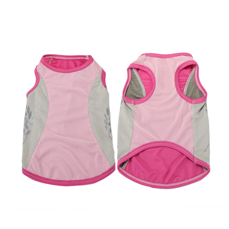 KFX-1582013 Cooling Pet Vest for Dogs - Reflective Summer Apparel in Cherry Blossom, Ice Blue, and Fruit Green, Sizes S to 11XL