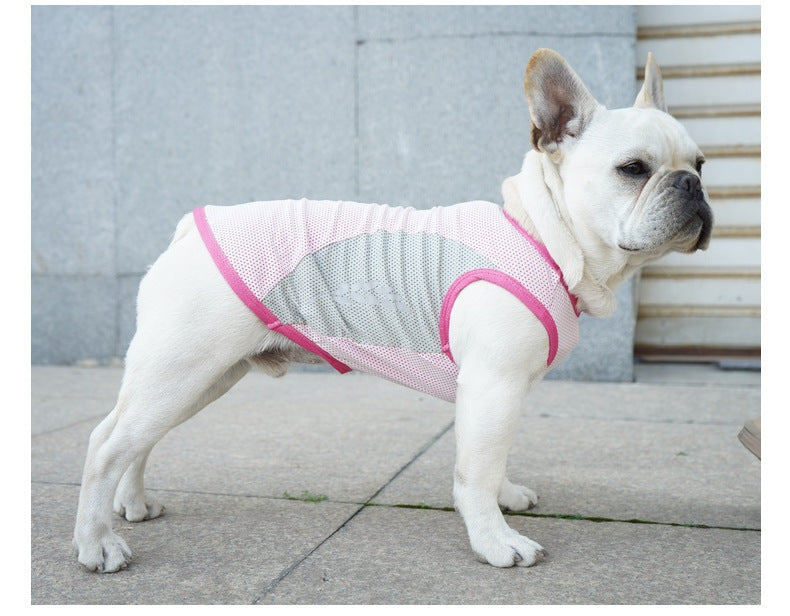 KFX-1582013 Cooling Pet Vest for Dogs - Reflective Summer Apparel in Cherry Blossom, Ice Blue, and Fruit Green, Sizes S to 11XL