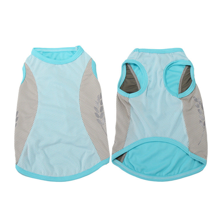 KFX-1582013 Cooling Pet Vest for Dogs - Reflective Summer Apparel in Cherry Blossom, Ice Blue, and Fruit Green, Sizes S to 11XL