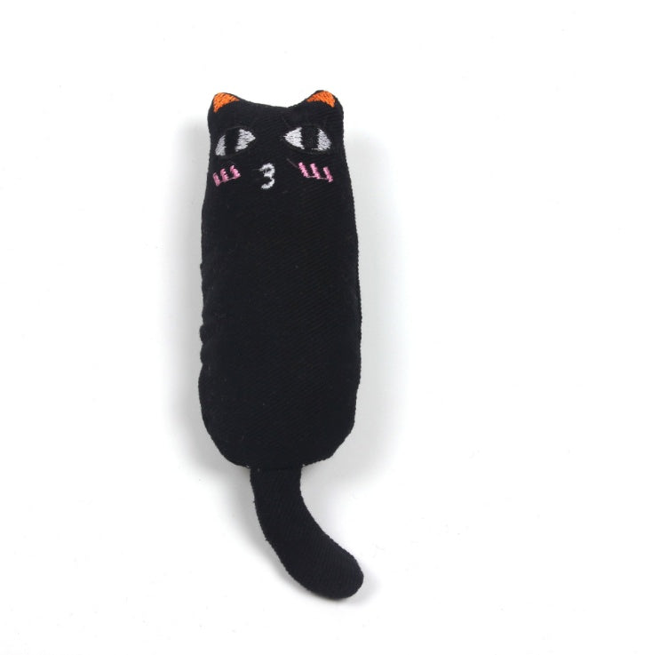 KFX-1582269 Chubby Cotton Cat Toy - Burlap and Padded Cotton in Various Colors