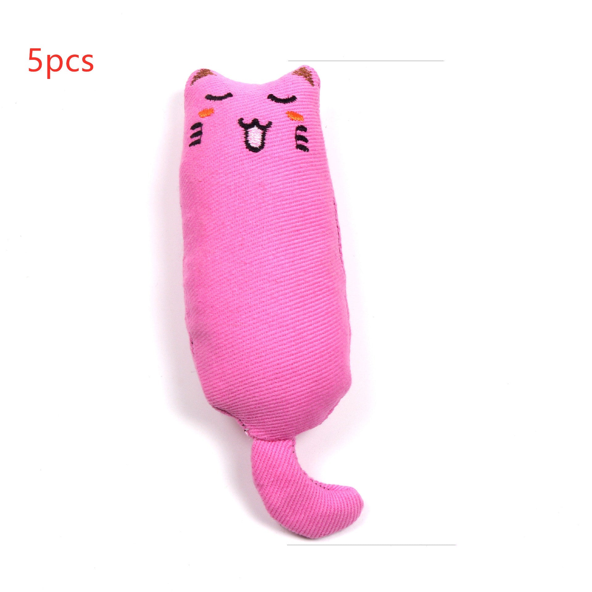 KFX-1582269 Chubby Cotton Cat Toy - Burlap and Padded Cotton in Various Colors
