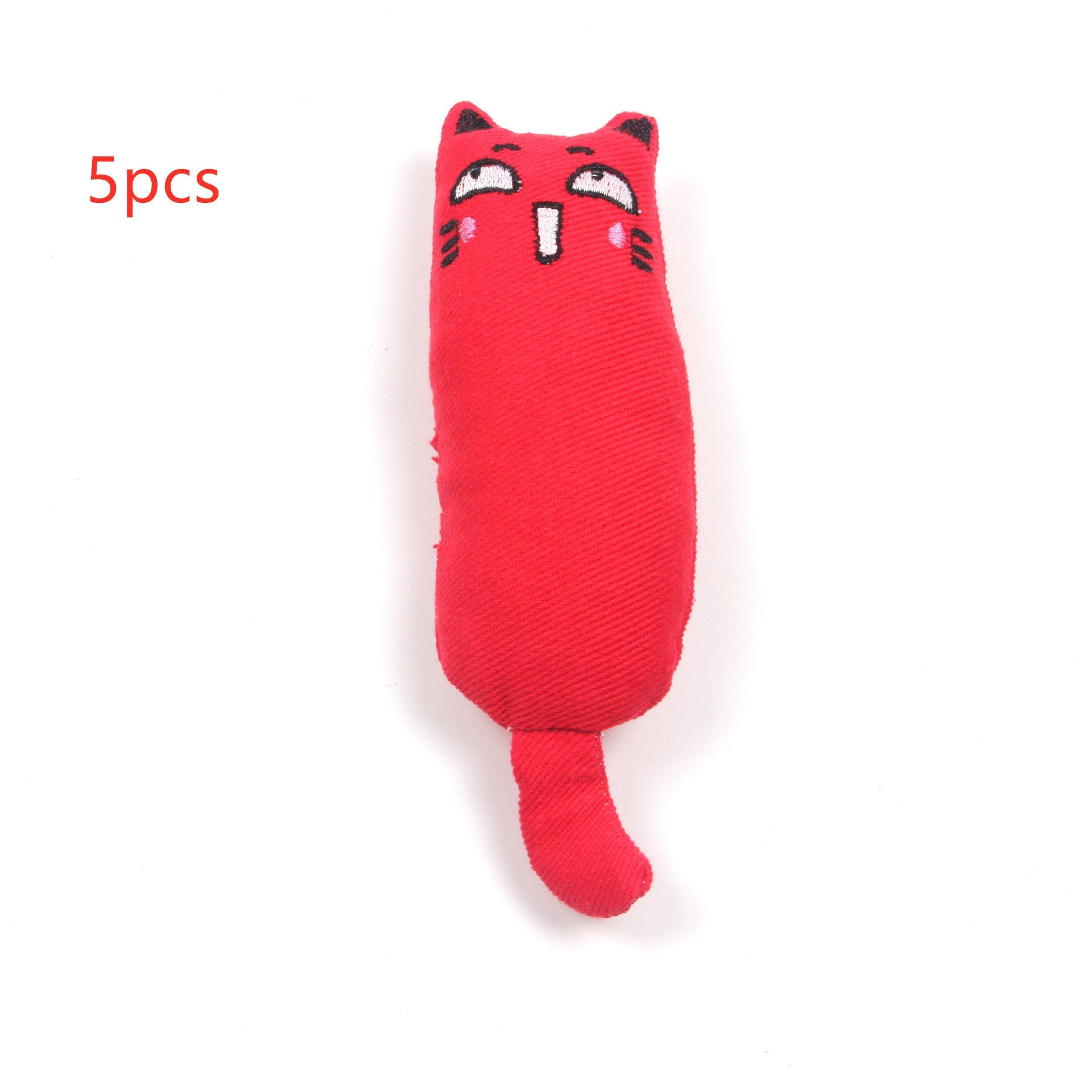 KFX-1582269 Chubby Cotton Cat Toy - Burlap and Padded Cotton in Various Colors