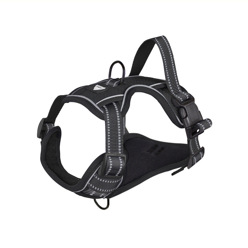 KFX-1582909 Reflective Dog Harness with Adjustable Chest Strap and Strong Leash Rope
