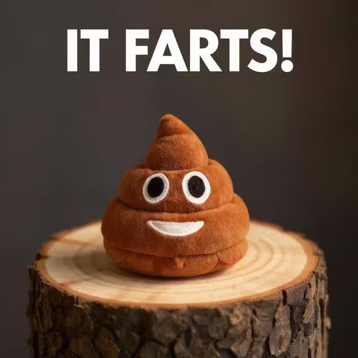 KFX-1583293 Farting Plush Poop Doll Pet Toy with Sound Effects - 12 cm, 70 g