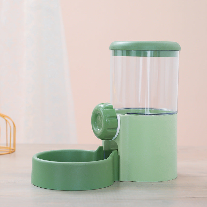 KFX-1583805 Automatic Puppy & Cat Hanging Water Feeder with 1.2L Capacity in Green Grass and Cloud White