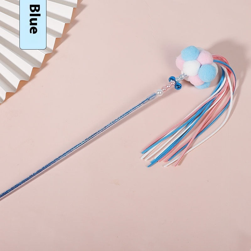 KFX-1584445 Acrylic Colorful Cat Teasing Rod Toy in Multiple Colors
