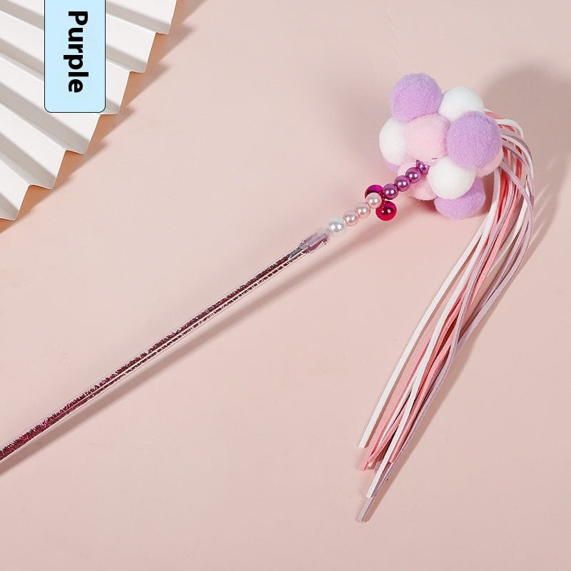 KFX-1584445 Acrylic Colorful Cat Teasing Rod Toy in Multiple Colors