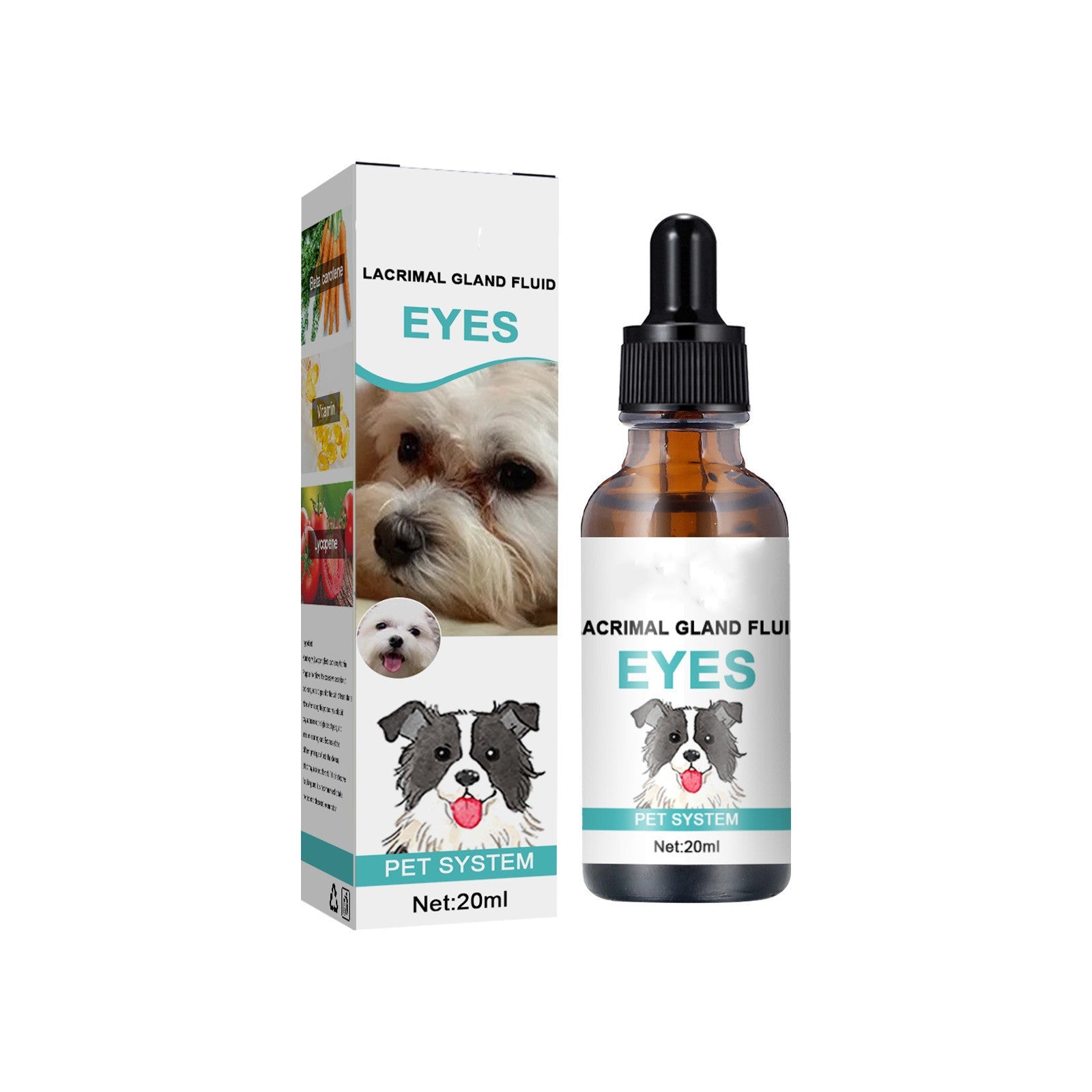 KFX-1586877 Pet External Eye Tear Stain Serum for Cats and Dogs - 20ml Tear Trace Remover