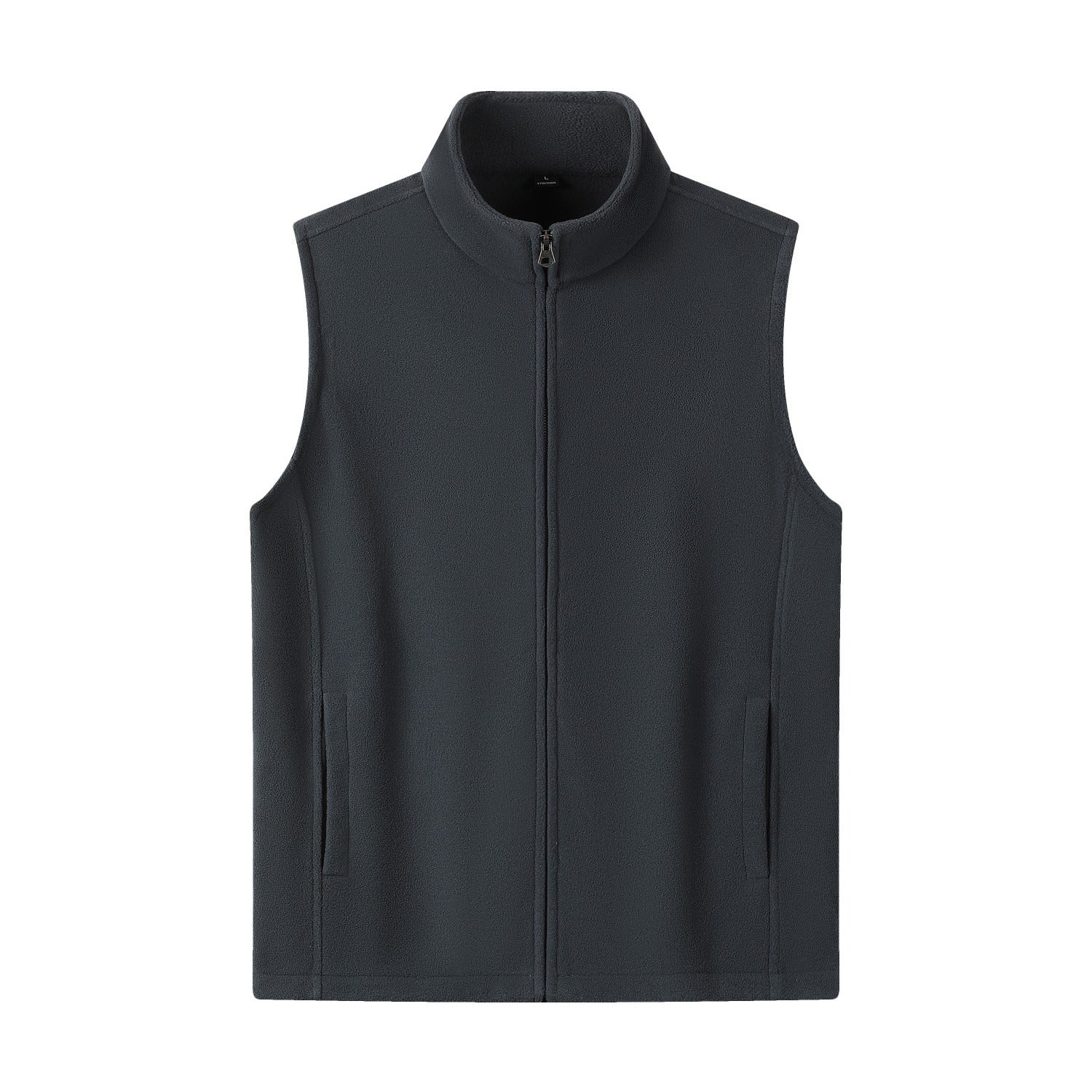 KFX-1589053 Double-Sided Fleece Cardigan with Zipper and Stand Collar for Men