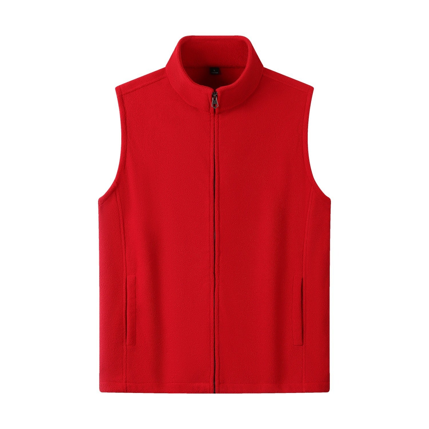 KFX-1589053 Double-Sided Fleece Cardigan with Zipper and Stand Collar for Men