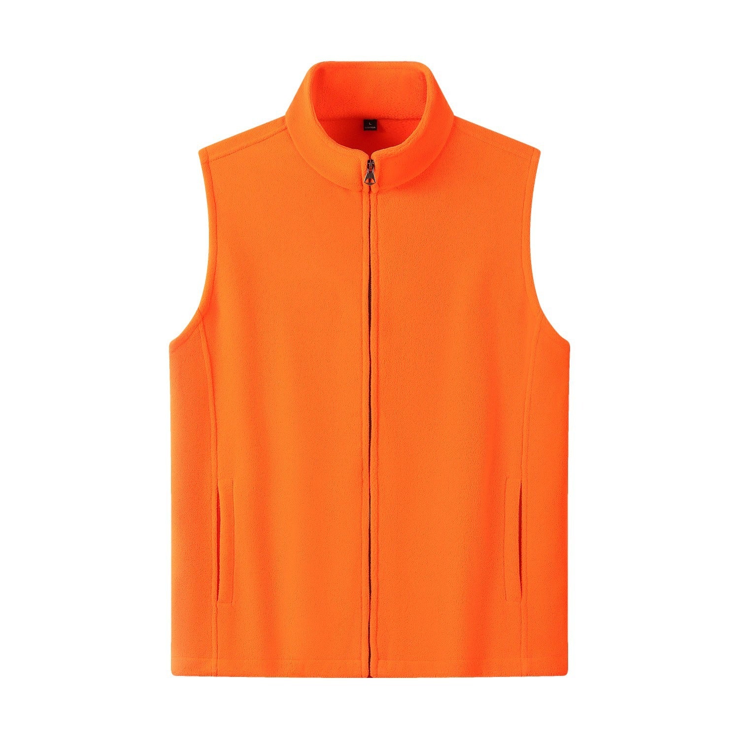KFX-1589053 Double-Sided Fleece Cardigan with Zipper and Stand Collar for Men