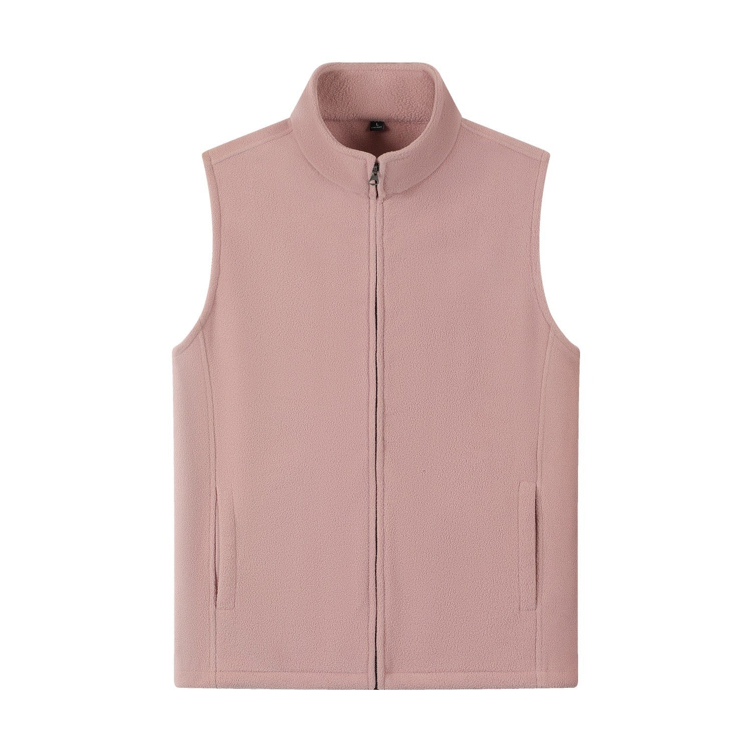 KFX-1589053 Double-Sided Fleece Cardigan with Zipper and Stand Collar for Men