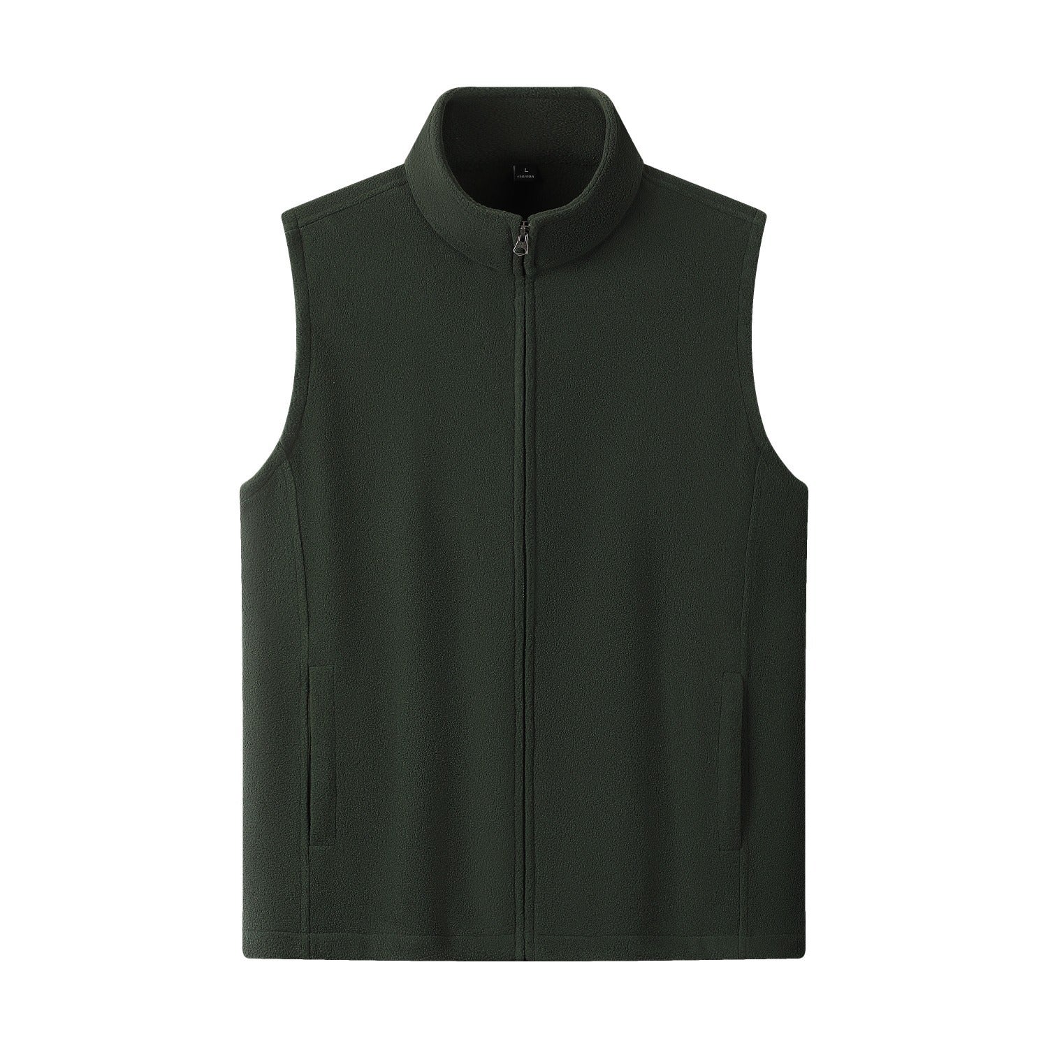 KFX-1589053 Double-Sided Fleece Cardigan with Zipper and Stand Collar for Men