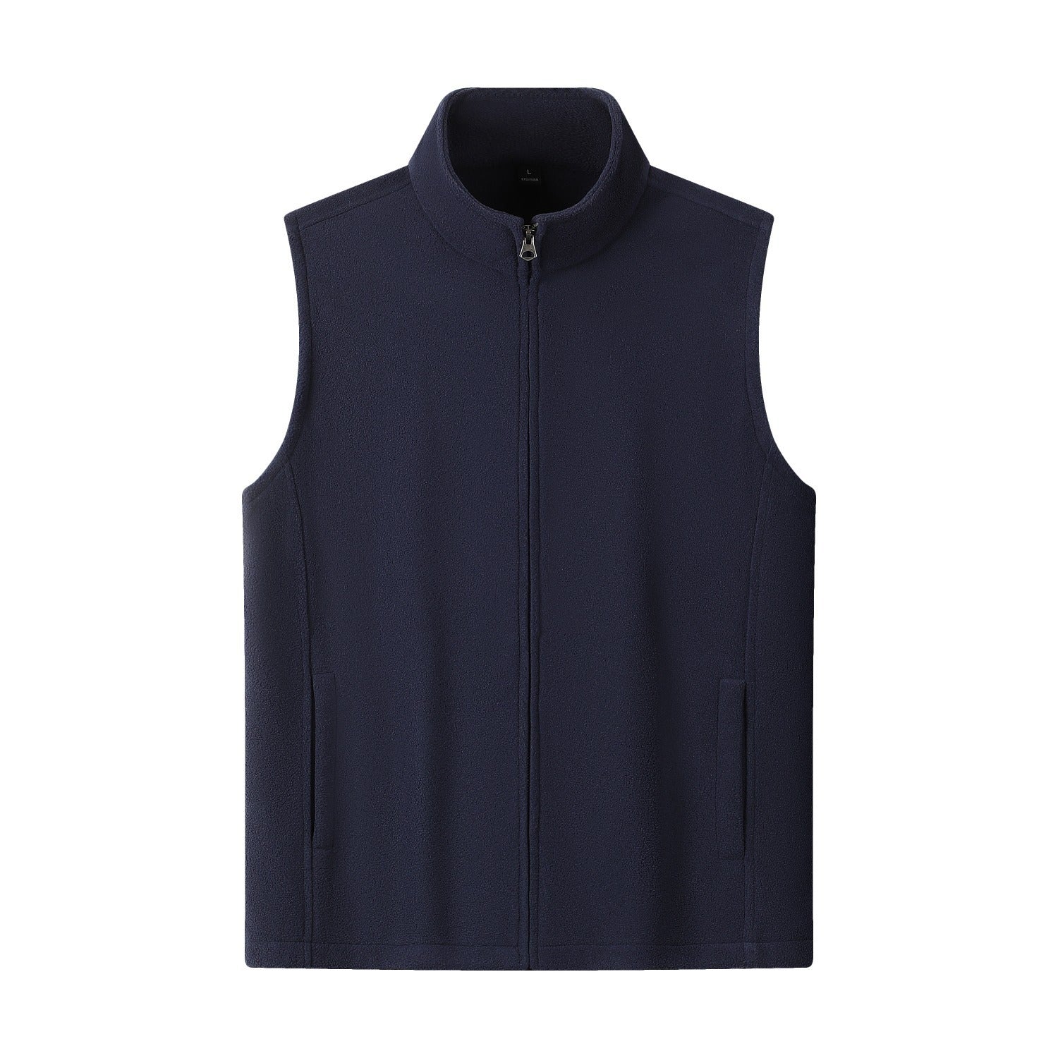KFX-1589053 Double-Sided Fleece Cardigan with Zipper and Stand Collar for Men