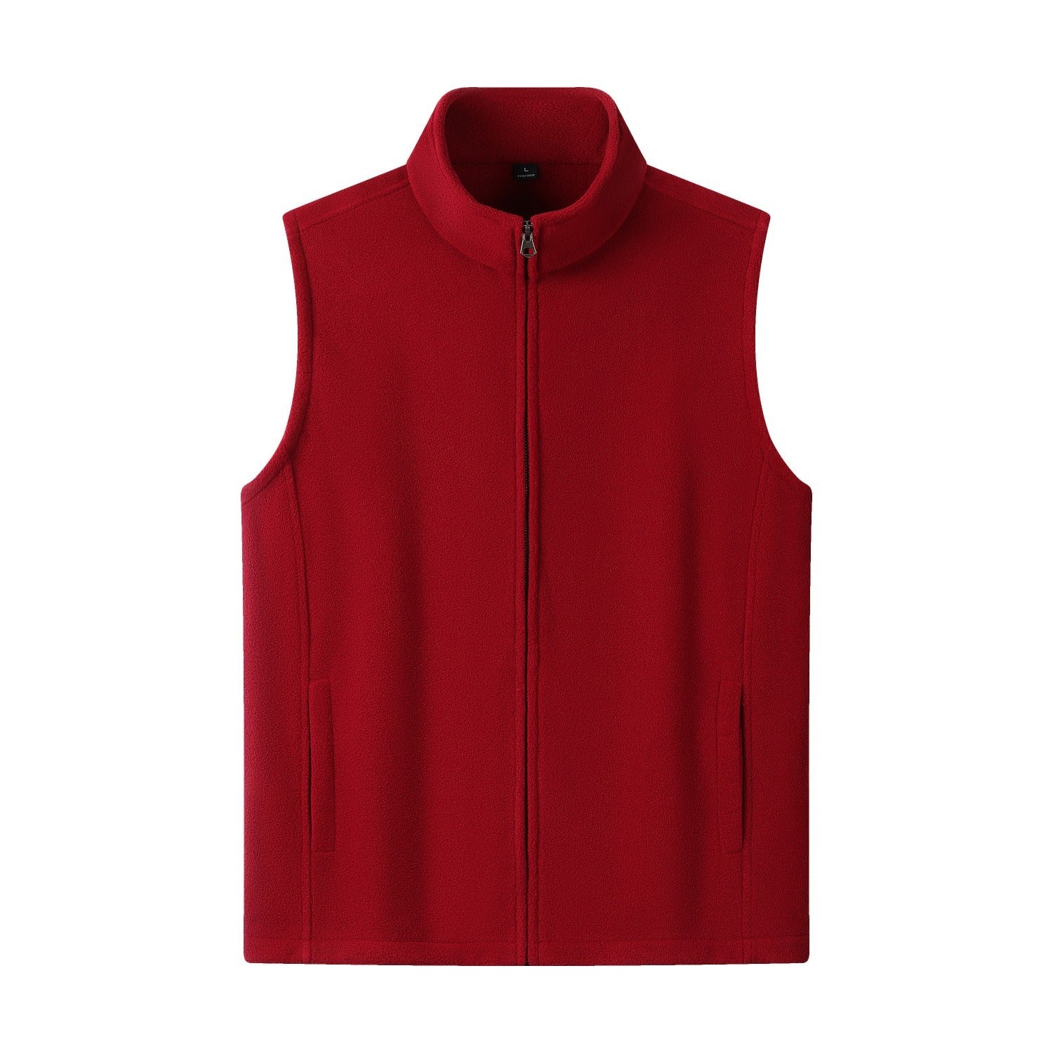 KFX-1589053 Double-Sided Fleece Cardigan with Zipper and Stand Collar for Men
