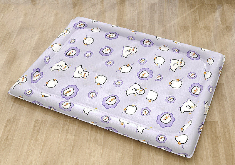 KFX-1589437 Round Cold Gel Ice Mat for Pets - Soft, Washable, Cute Cartoon Design