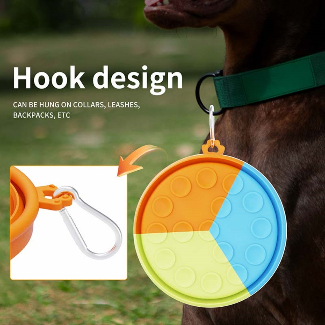 KFX-1589565 Collapsible Pet Feeding Bowl - Portable and Lightweight Design for Dogs and Cats