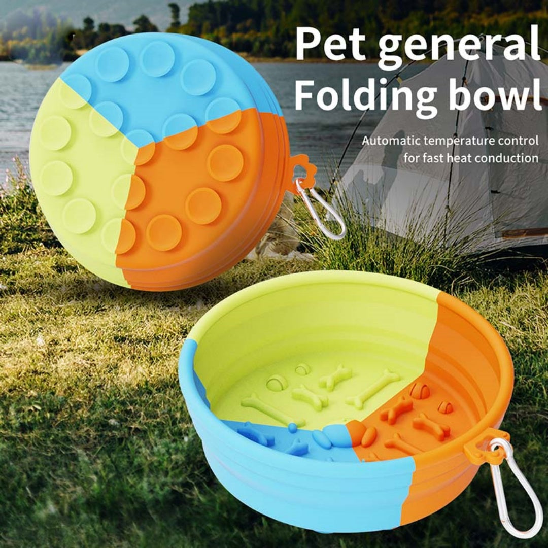 KFX-1589565 Collapsible Pet Feeding Bowl - Portable and Lightweight Design for Dogs and Cats