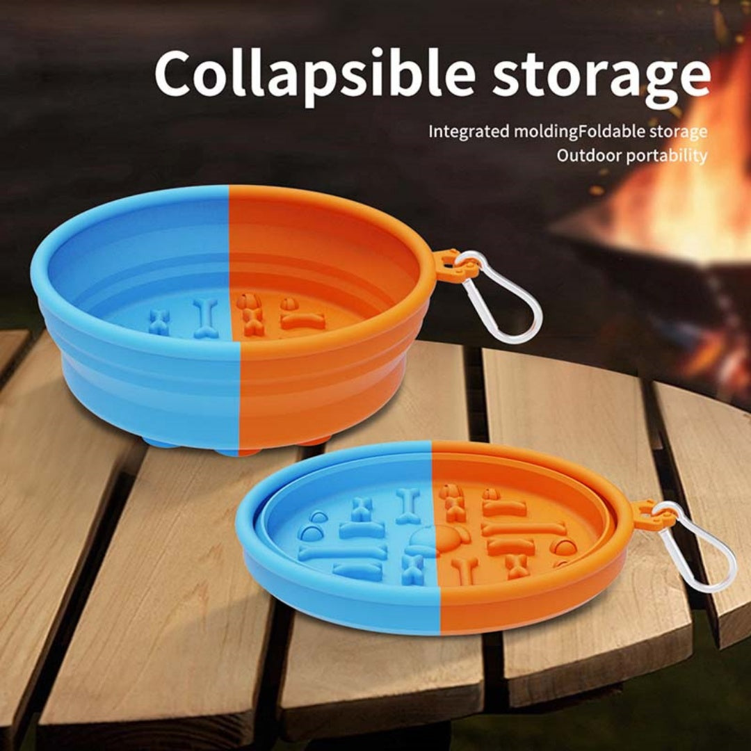 KFX-1589565 Collapsible Pet Feeding Bowl - Portable and Lightweight Design for Dogs and Cats