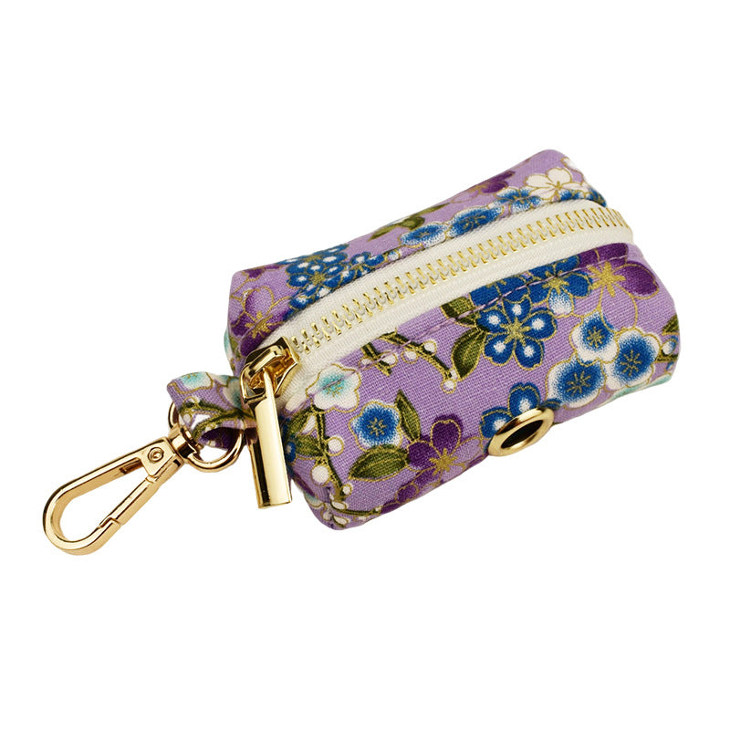 KFX-1591357 Floral Dog Collar and Leash Set with Bow, Vest, and Poop Bag - Five-Piece Collection