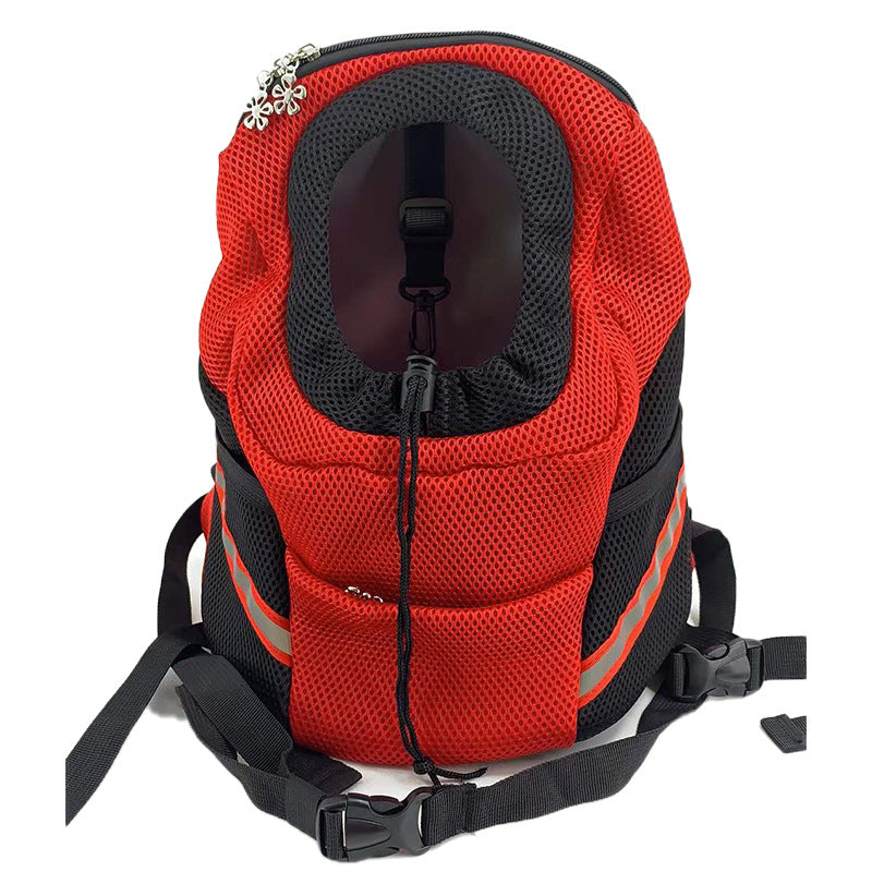 KFX-1591613 Breathable Pet Backpack Chest Bag for Dogs - Medium to Soft Mesh Design in Various Colors