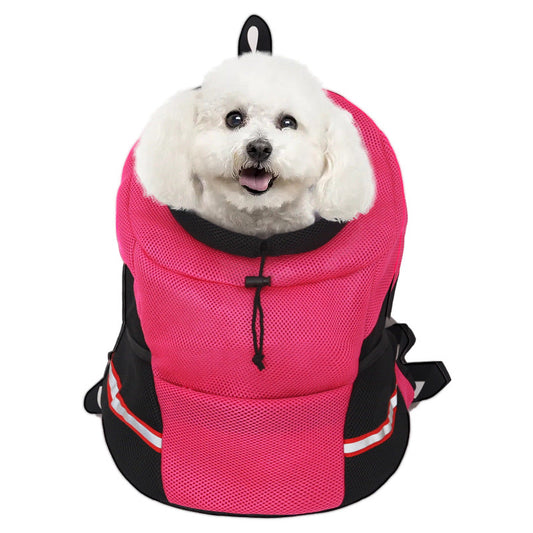 KFX-1591613 Breathable Pet Backpack Chest Bag for Dogs - Medium to Soft Mesh Design in Various Colors