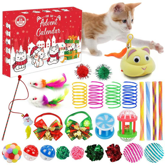 KFX-1595965 Christmas Dog and Cat Toy Gift Box Set with Random Accessories