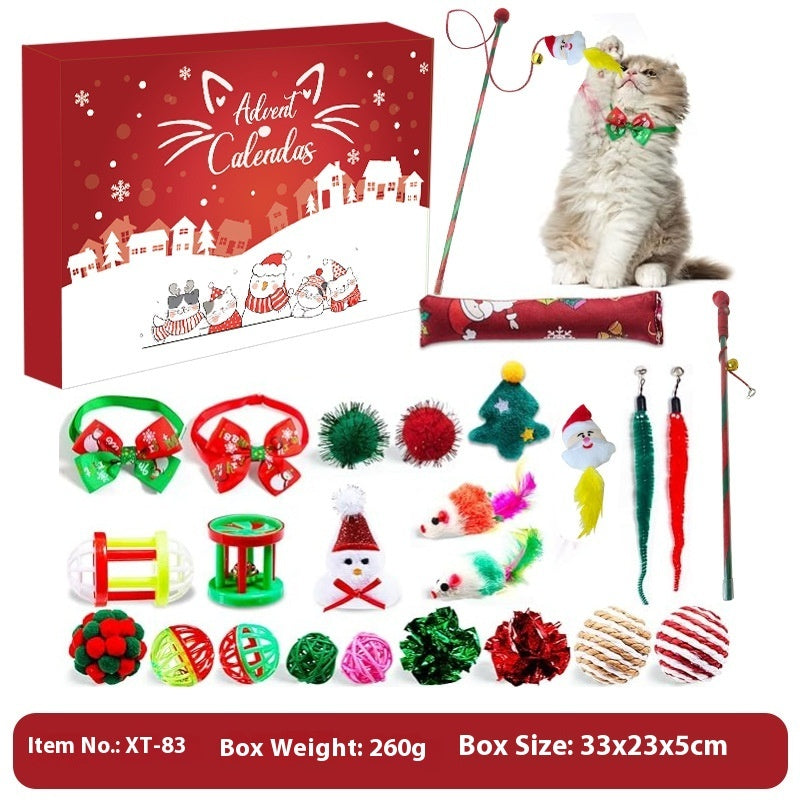 KFX-1595965 Christmas Dog and Cat Toy Gift Box Set with Random Accessories