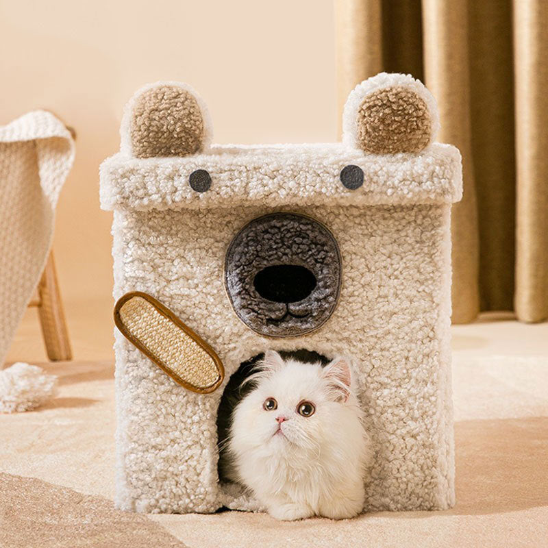 KFX-1599165 Foldable Semi-Enclosed Pet Nest with Washable Cover in Multiple Designs